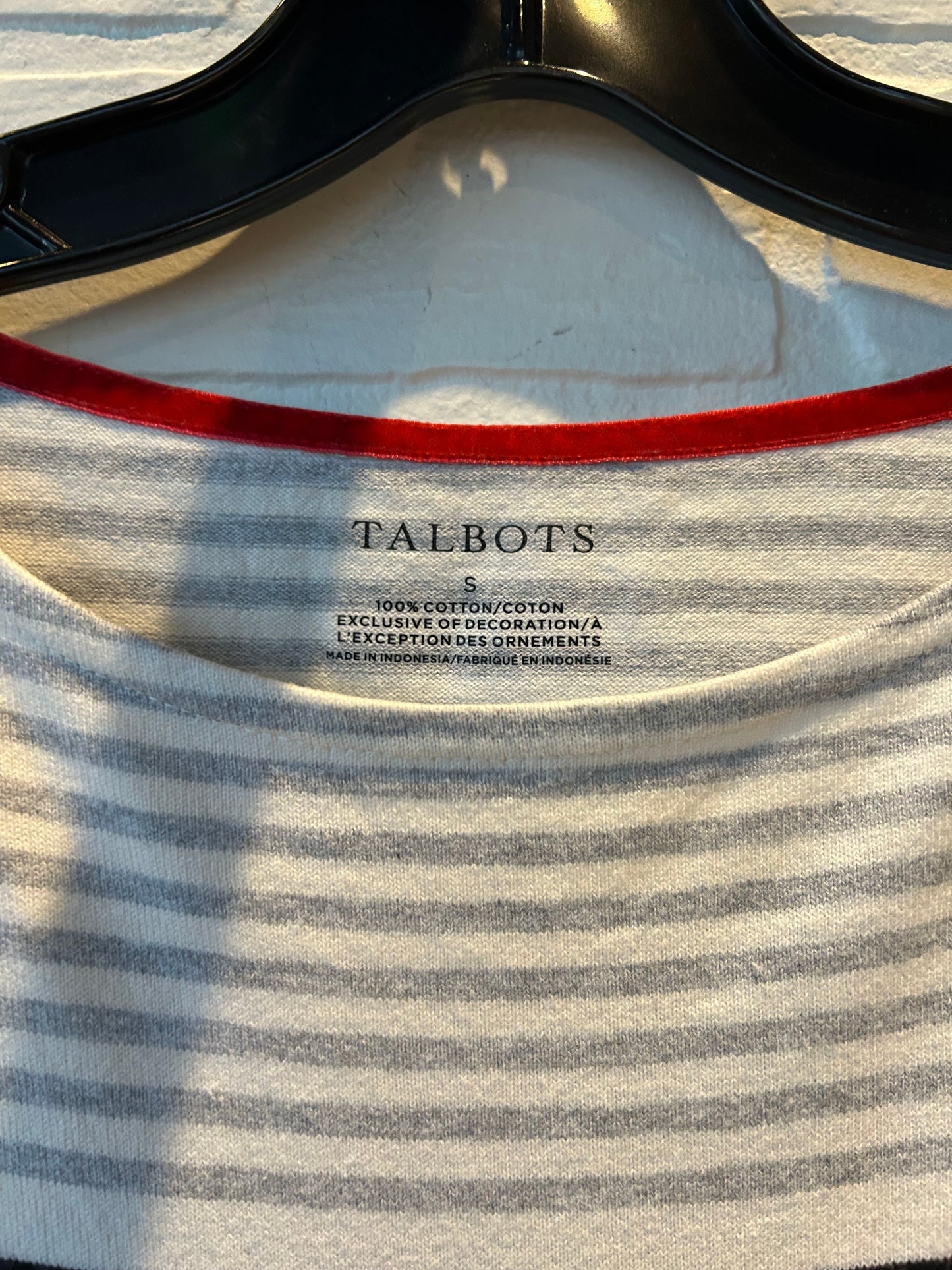 Top Long Sleeve By Talbots In Black & White, Size: S