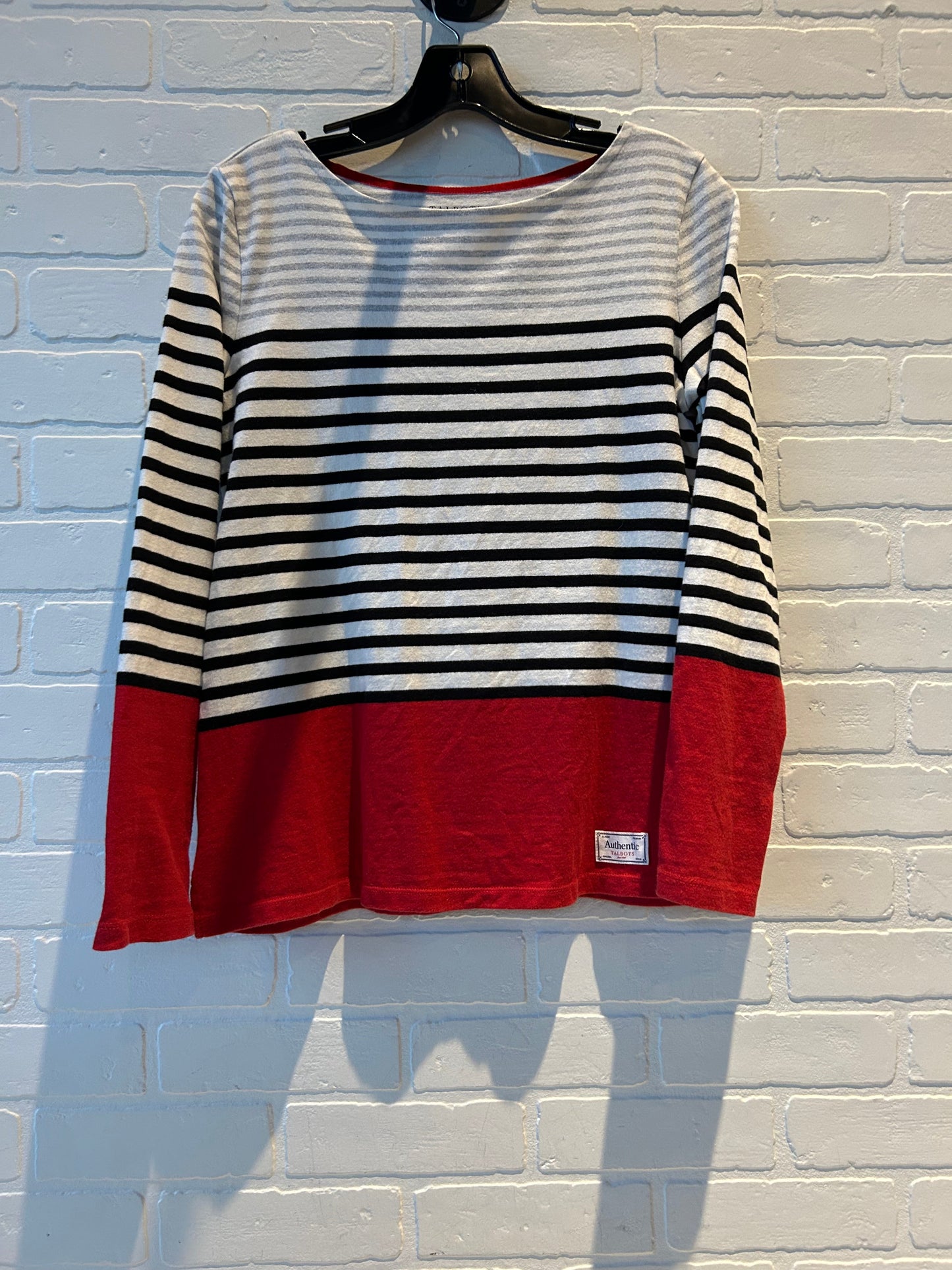 Top Long Sleeve By Talbots In Black & White, Size: S