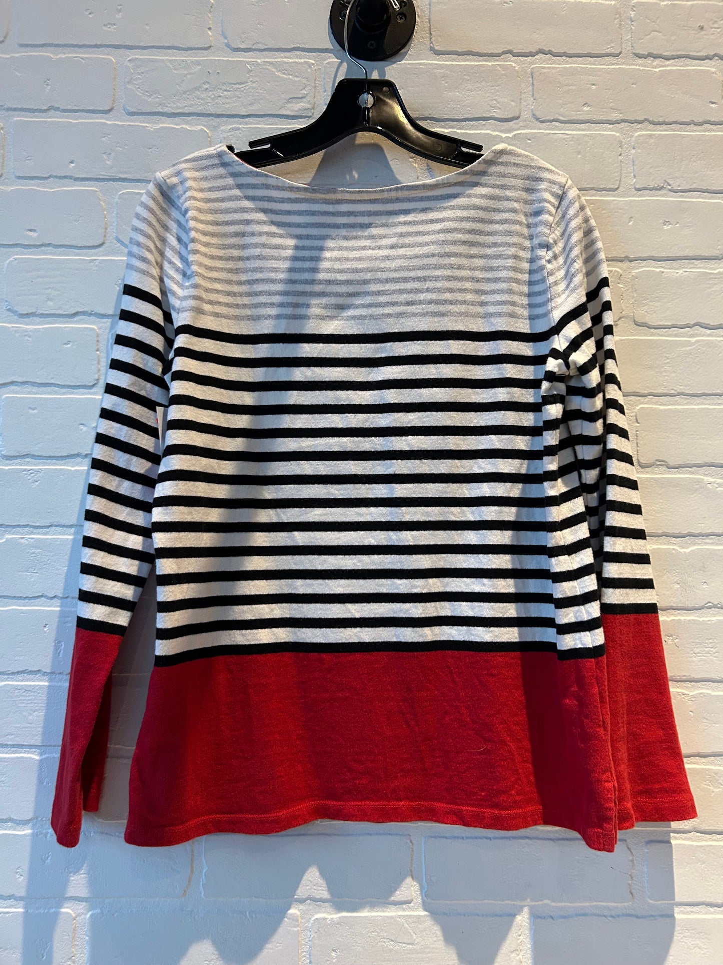 Top Long Sleeve By Talbots In Black & White, Size: S