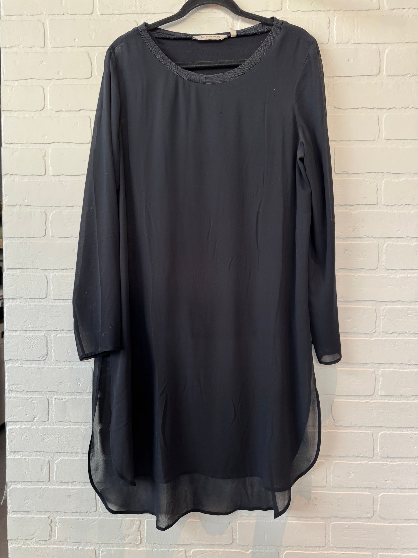 Tunic Long Sleeve By Soft Surroundings In Black, Size: L