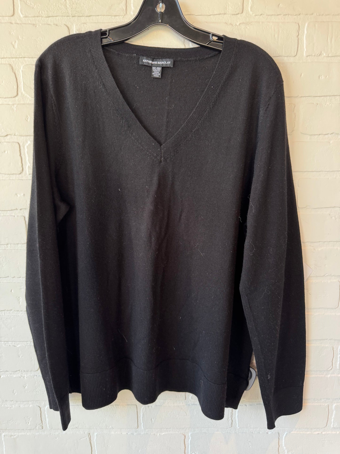 Sweater By Katherine Barclay In Black, Size: Xxl