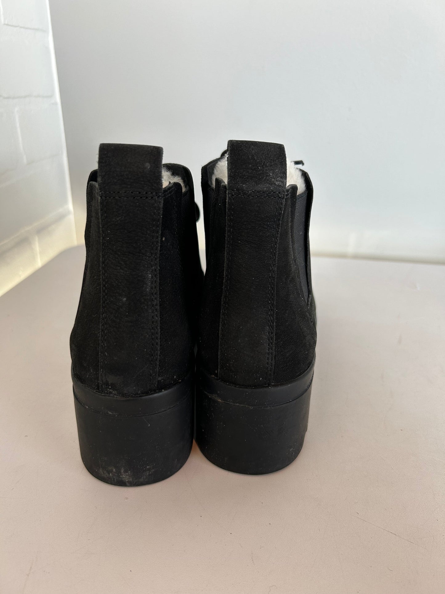 Boots Ankle Heels By Eileen Fisher In Black, Size: 8