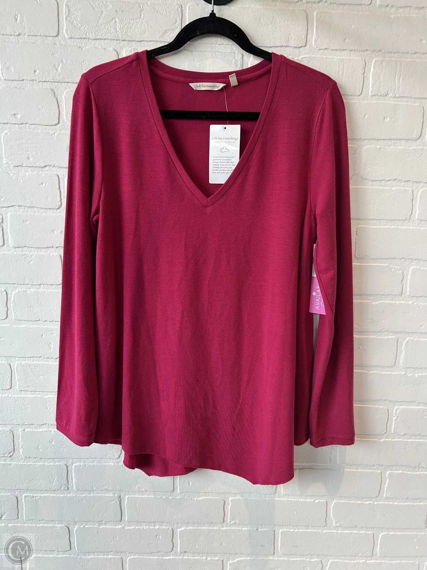 Top Long Sleeve By Soft Surroundings In Pink, Size: M