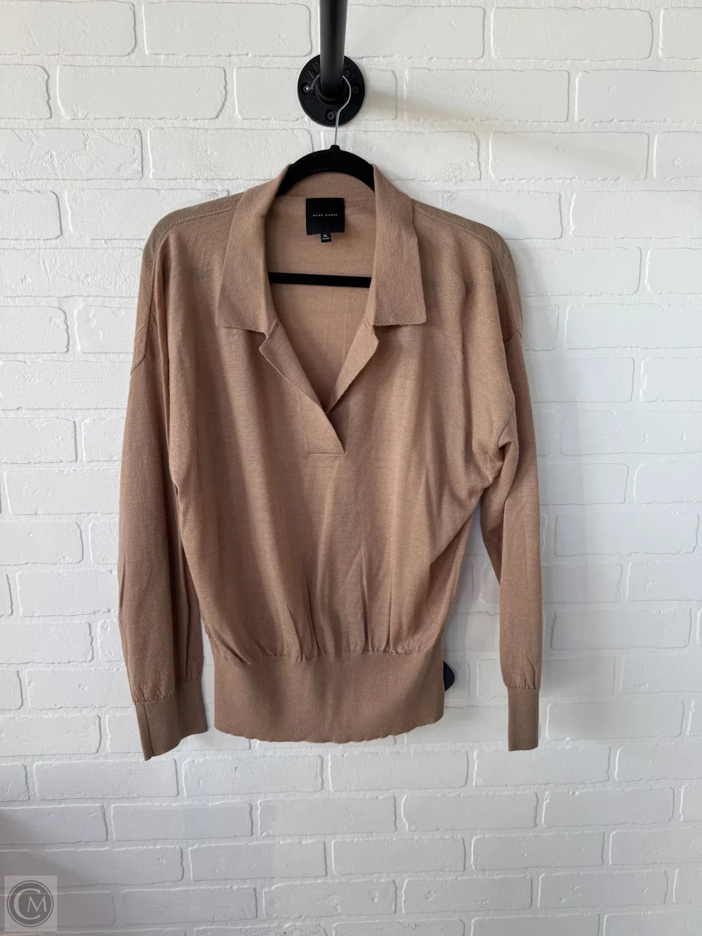 Sweater By Alex Marie In Tan, Size: Xl