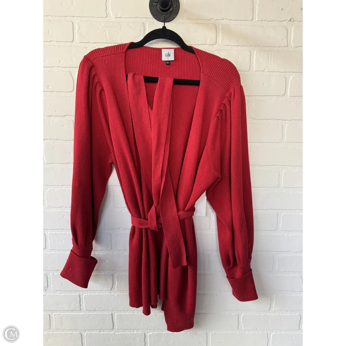 Sweater Cardigan By Cabi In Red, Size: L