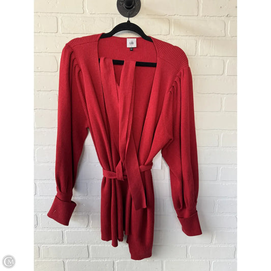 Sweater Cardigan By Cabi In Red, Size: L