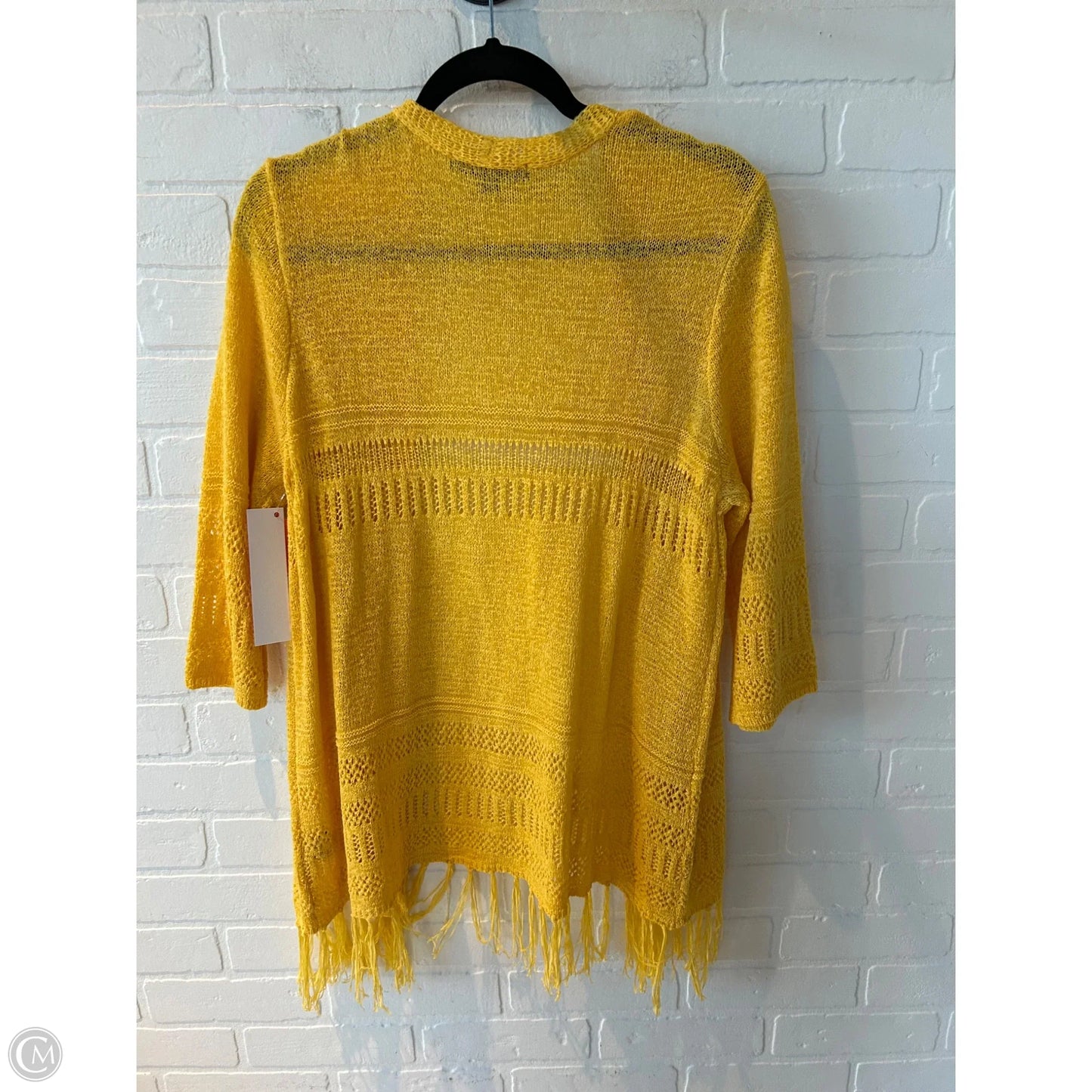 Sweater Cardigan By Apt 9 In Yellow, Size: Xl