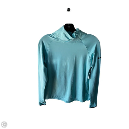 Athletic Top Long Sleeve Collar By Nike Apparel In Blue, Size: L