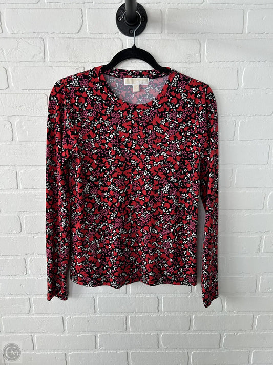 Top Long Sleeve By Michael By Michael Kors In Red, Size: S