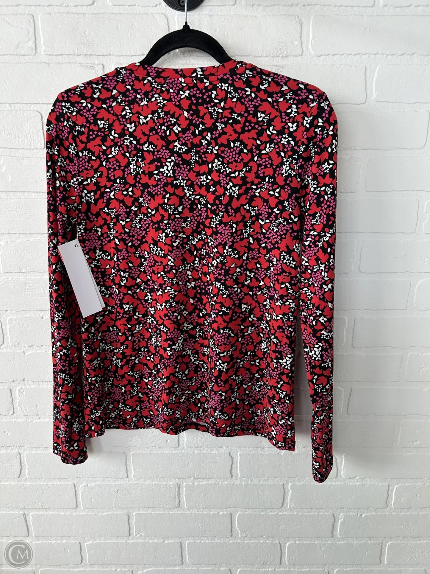 Top Long Sleeve By Michael By Michael Kors In Red, Size: S