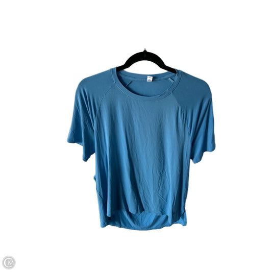 Athletic Top Short Sleeve By Under Armour In Blue, Size: M