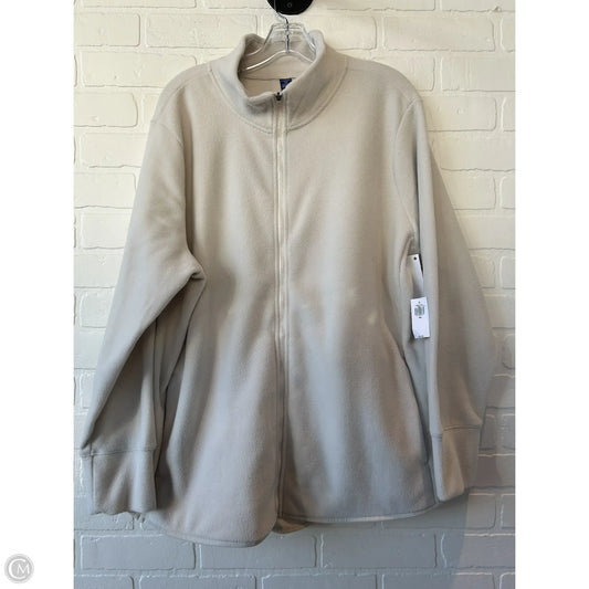 Jacket Fleece By Old Navy In Cream, Size: Xxl