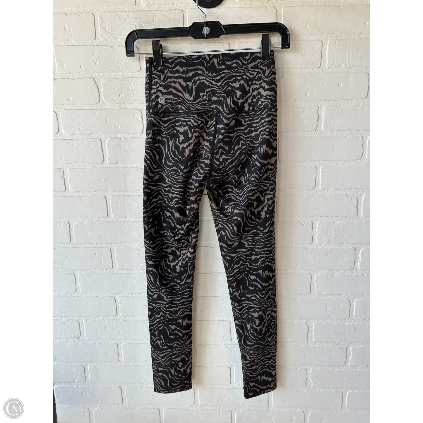 Athletic Leggings By Zella In Black & Tan, Size: 0