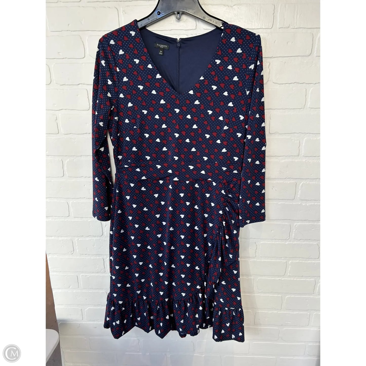 Dress Casual Midi By Talbots In Blue & Red & White, Size: Mp