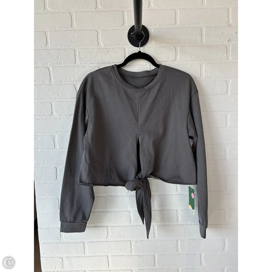 Athletic Sweatshirt Crewneck By Clothes Mentor In Grey, Size: M