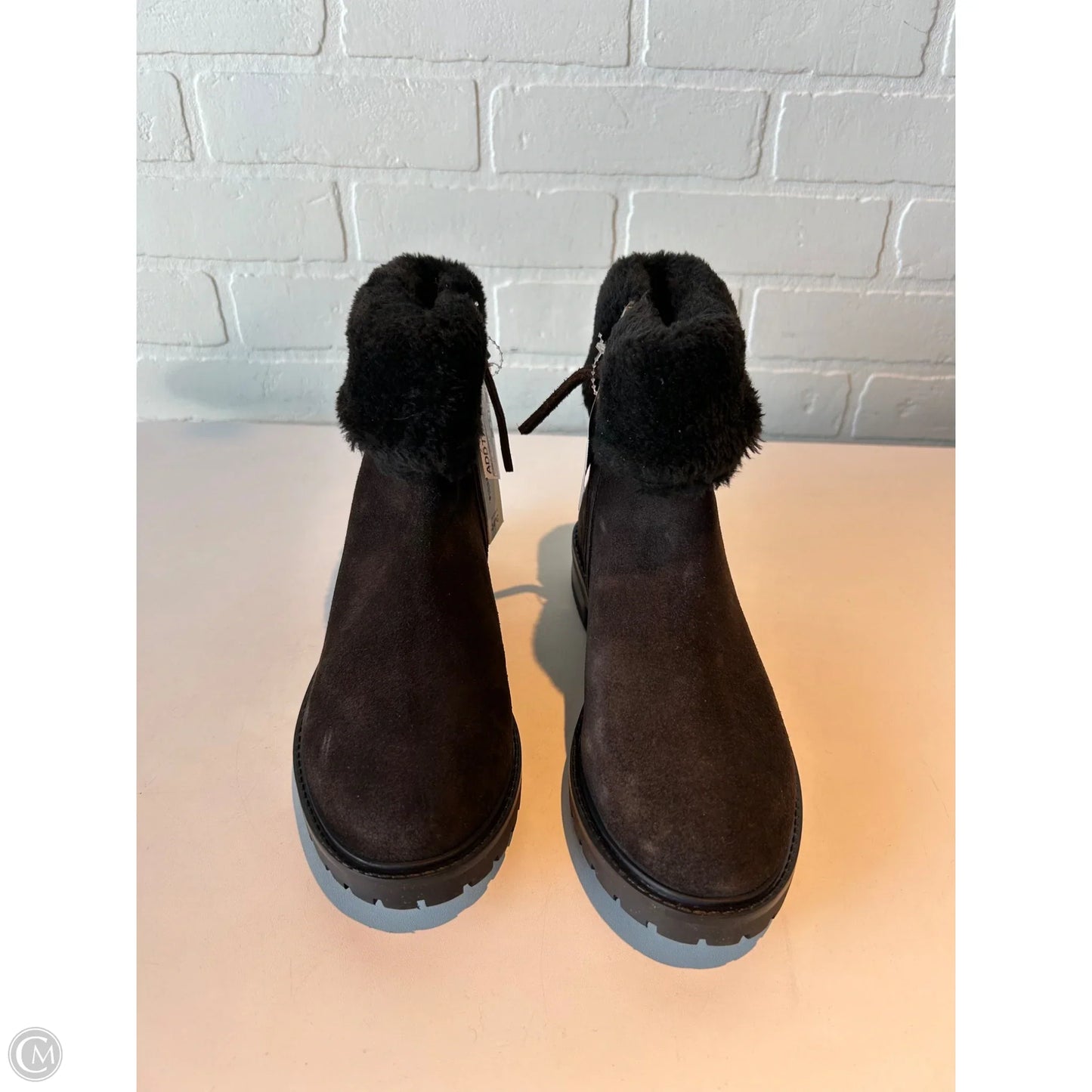 Boots Ankle Flats By cougar KENDAL FAUXFUR In Brown, Size: 8