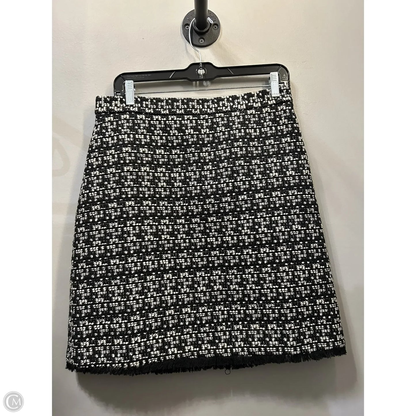 Skirt Mini & Short By Ann Taylor In Black & Cream, Size: 8