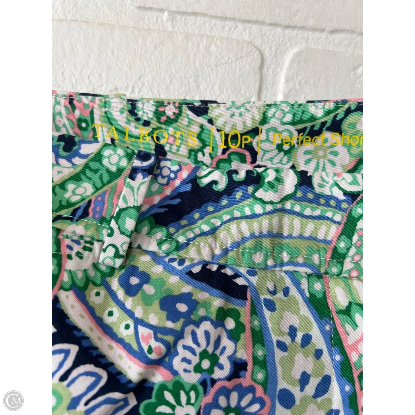 Shorts By Talbots In Green & White, Size: 10p