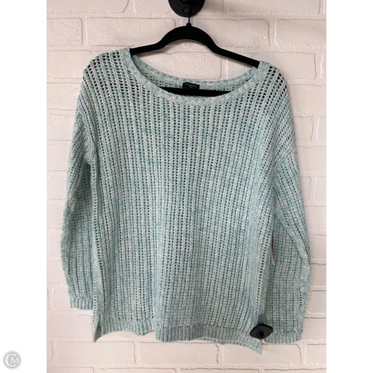 Sweater By Talbots In Blue & White, Size: Mp