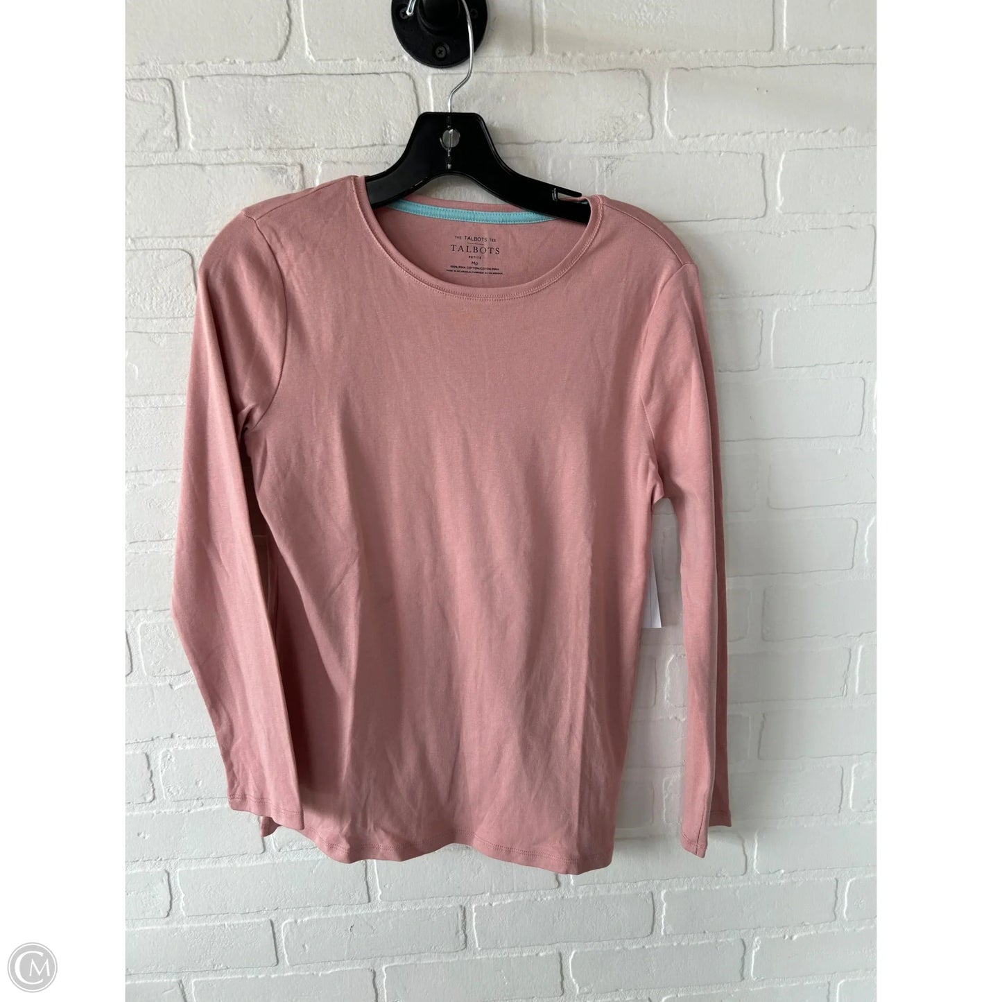 Top Long Sleeve Basic By Talbots In Peach, Size: Mp