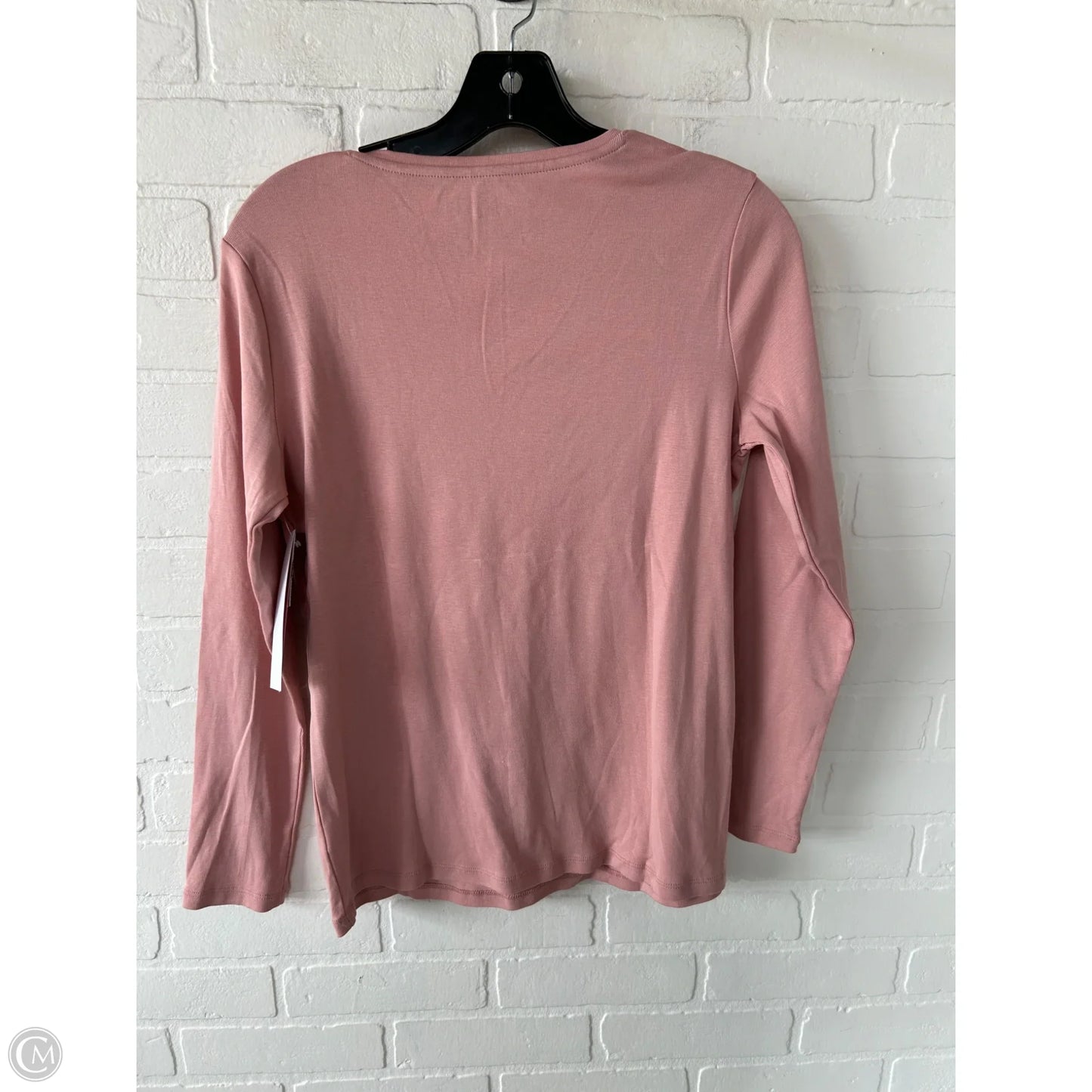 Top Long Sleeve Basic By Talbots In Peach, Size: Mp