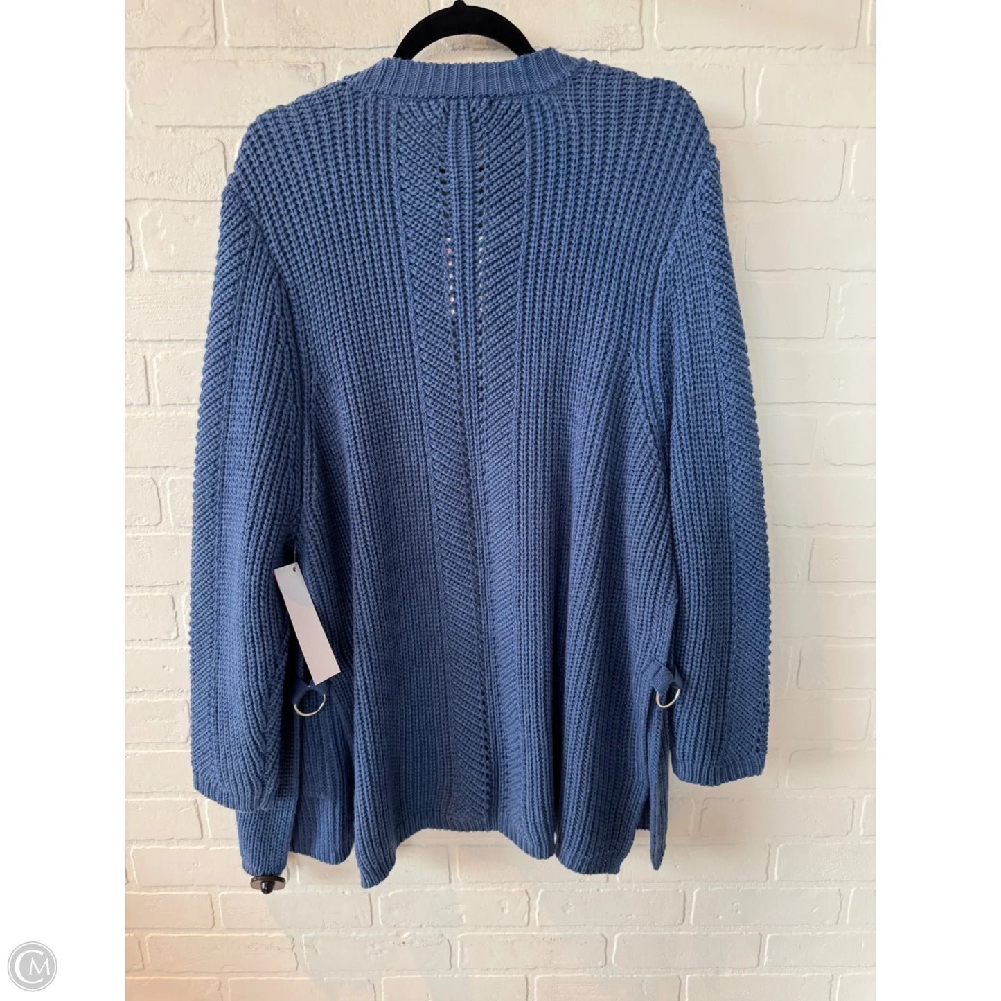 Sweater Cardigan By Rebel In Blue, Size: 2x