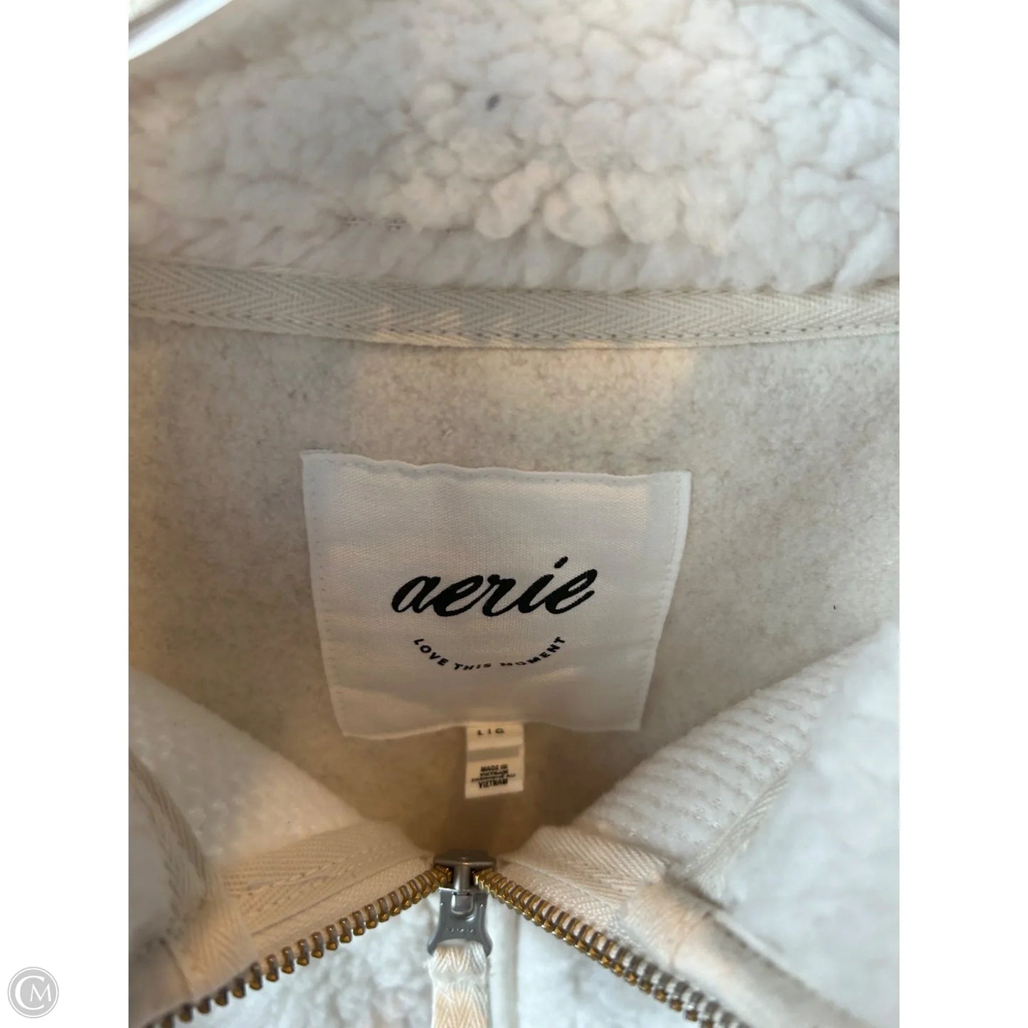 Sweatshirt Collar By Aerie In Cream, Size: L