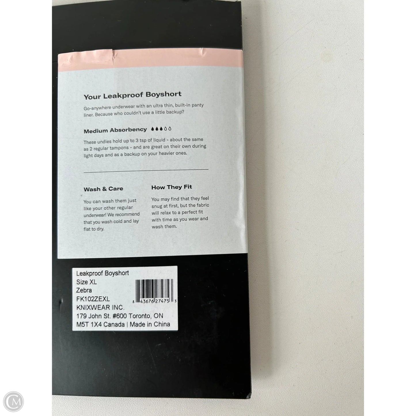 Accessory Label By KNIX LEAKPROOF BOYSHORT, Size: Xlarge