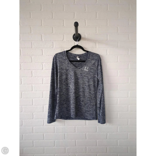 Athletic Top Long Sleeve Crewneck By Under Armour In Blue, Size: S