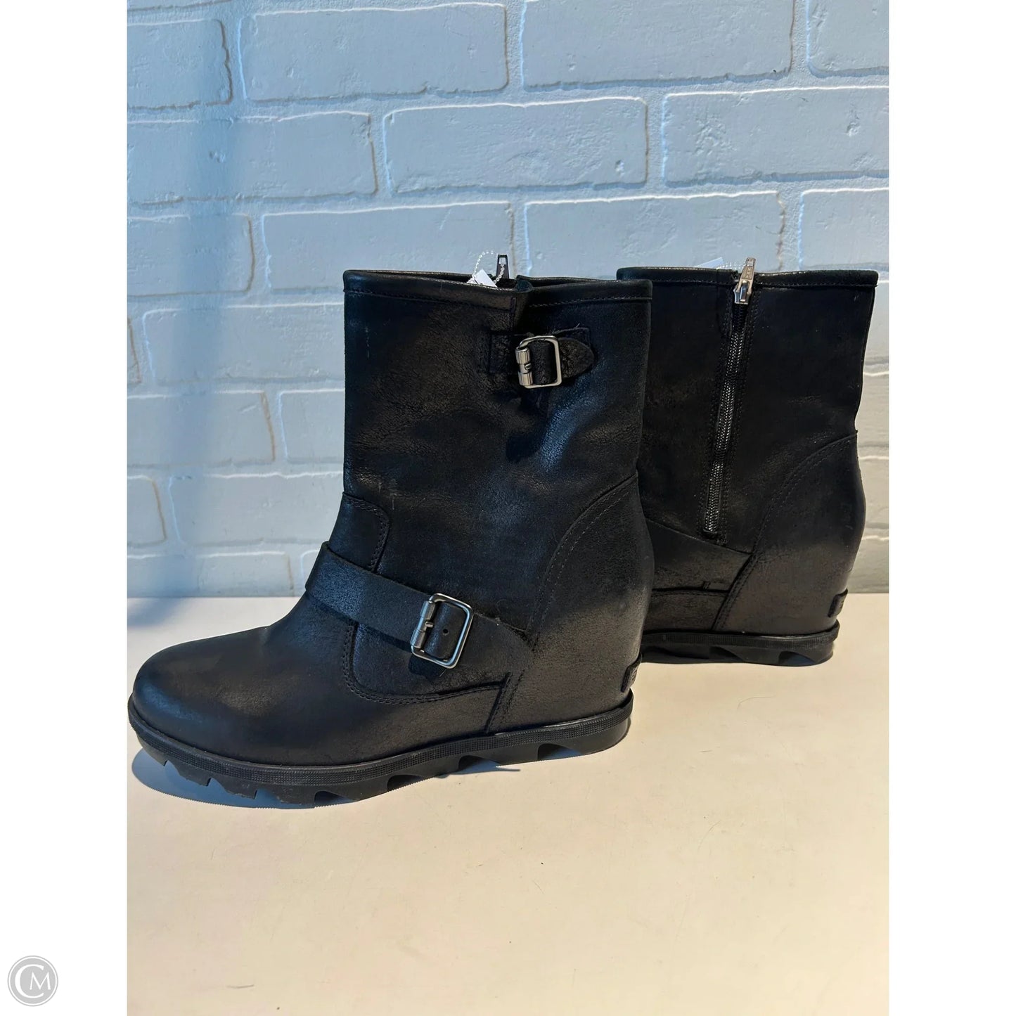 Boots Ankle Heels By Sorel In Black, Size: 11