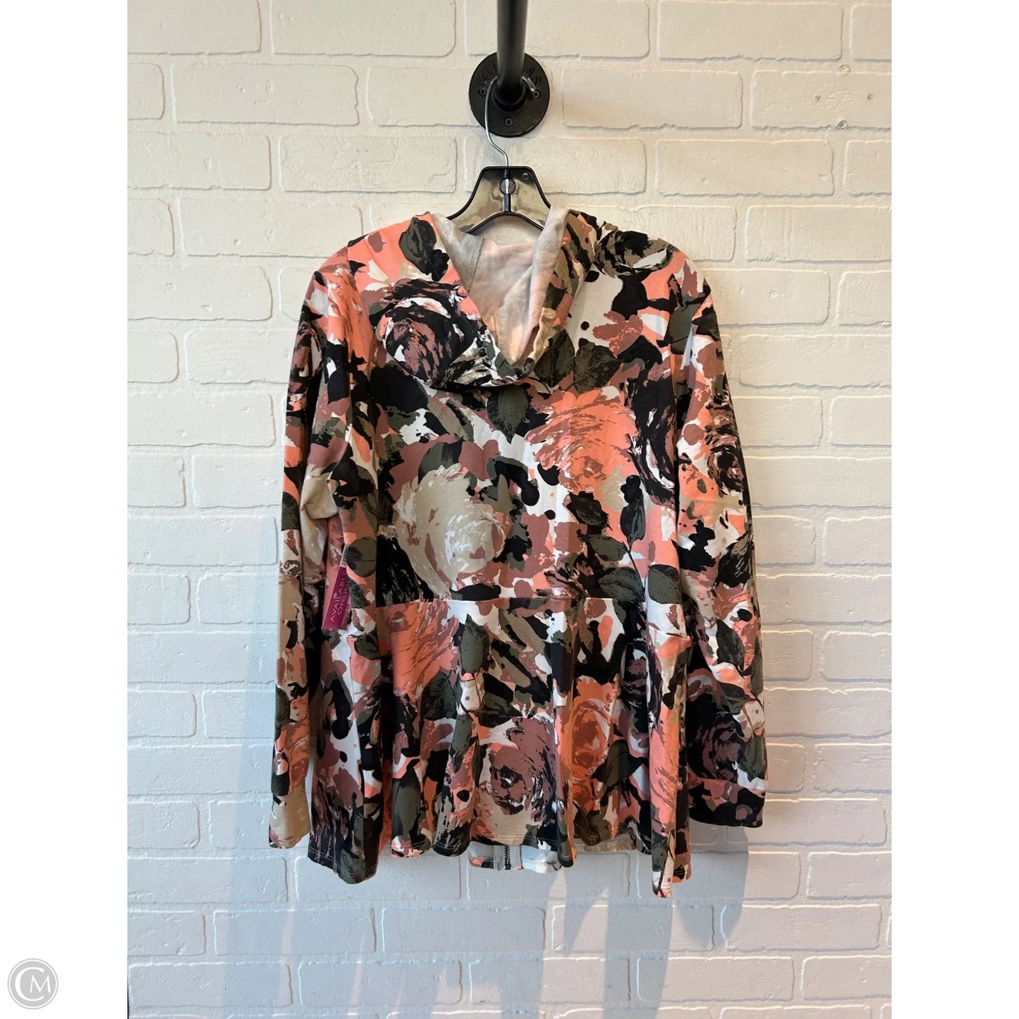 Jacket Other By Isaac Mizrahi Live Qvc In Black & Orange, Size: 1x