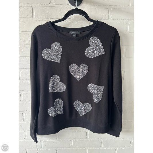 Sweater By Inc In Black & Silver, Size: L