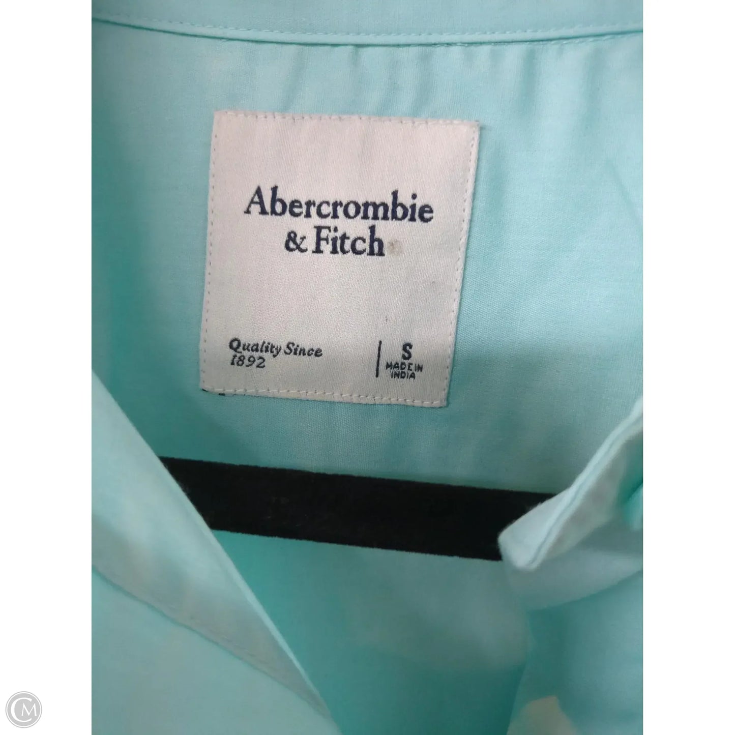 Blouse Long Sleeve By Abercrombie And Fitch In Blue & Yellow, Size: S
