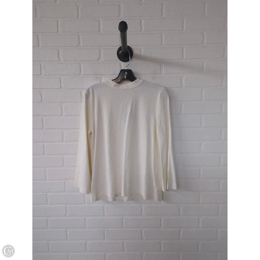 Top Long Sleeve By Ann Taylor In Cream, Size: Mp