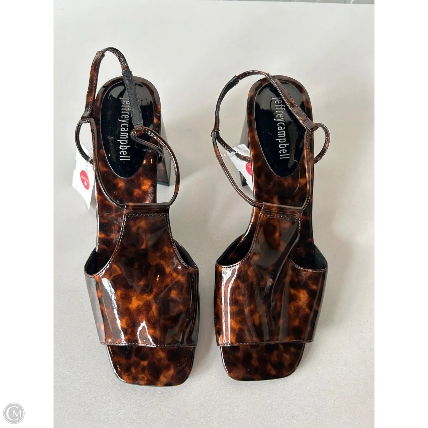 Sandals Heels Block By Jeffery Campbell In Tortoise Shell Print, Size: 9