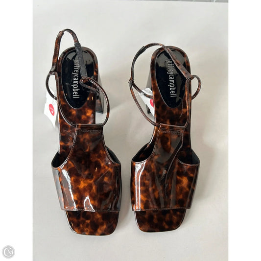 Sandals Heels Block By Jeffery Campbell In Tortoise Shell Print, Size: 9