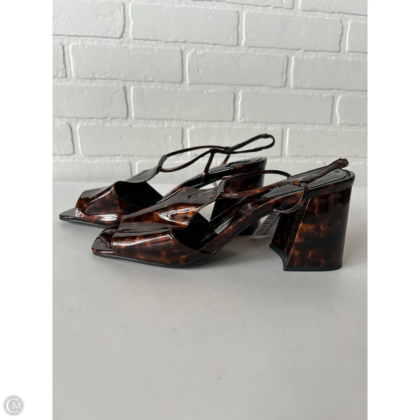 Sandals Heels Block By Jeffery Campbell In Tortoise Shell Print, Size: 9