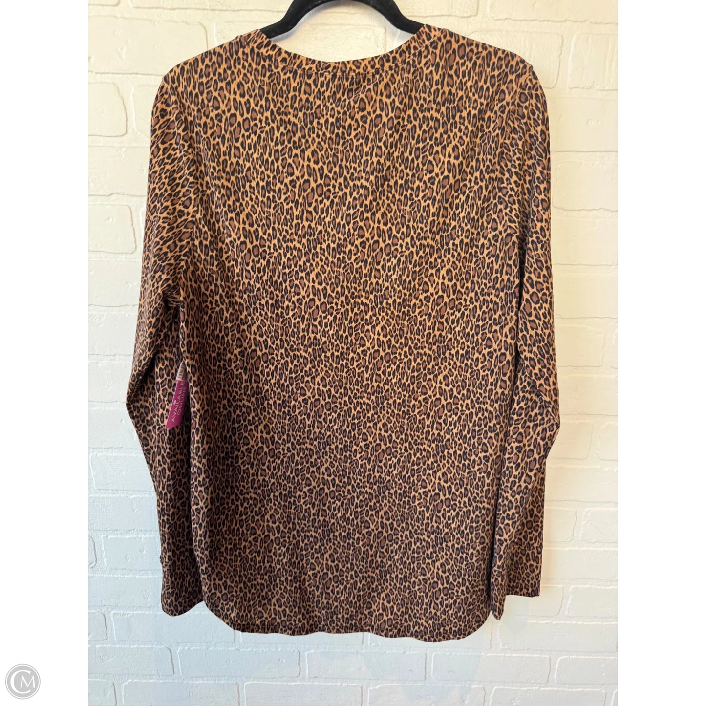 Top Long Sleeve By Tommy Bahama In Black & Brown, Size: Xl