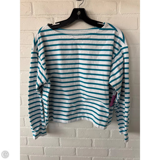 Top Long Sleeve Basic By Old Navy In Blue & White, Size: M