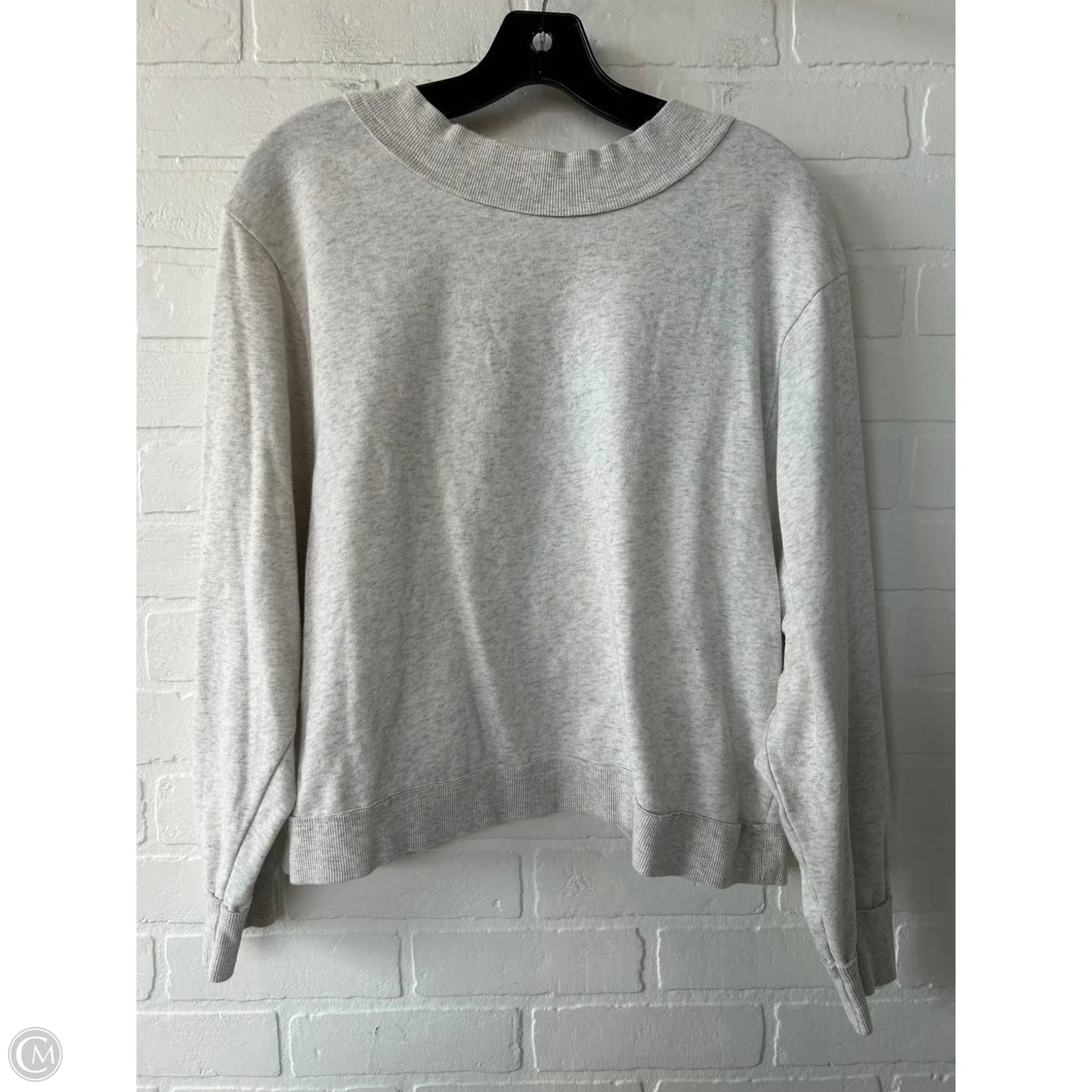 Top Long Sleeve By Pilcro In Grey, Size: M