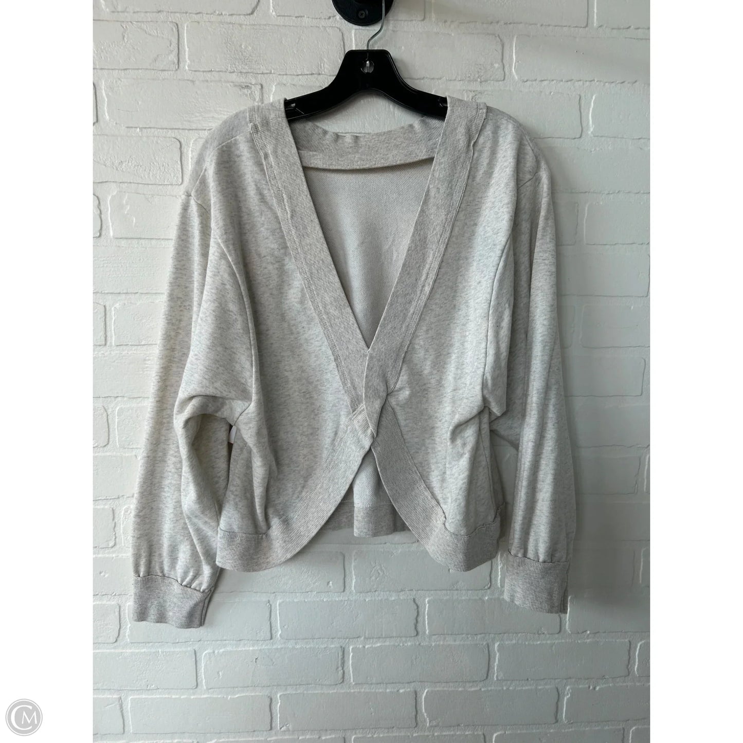 Top Long Sleeve By Pilcro In Grey, Size: M