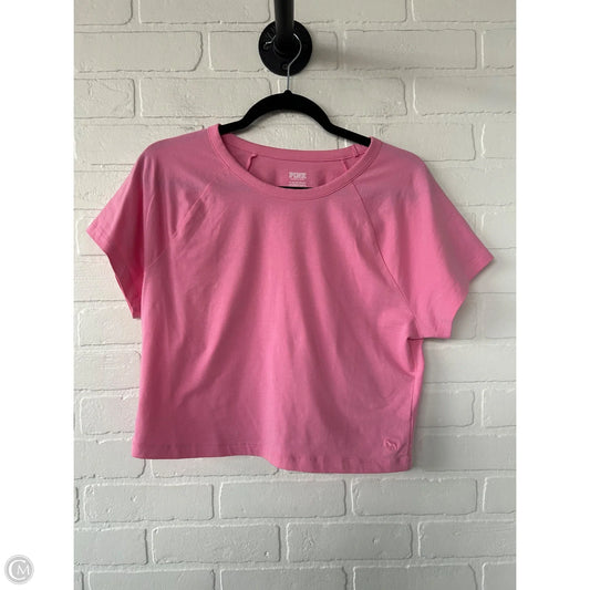 Athletic Top Short Sleeve By Pink In Pink, Size: Xl