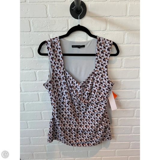 Top Sleeveless By White House Black Market In Brown & White, Size: Xl