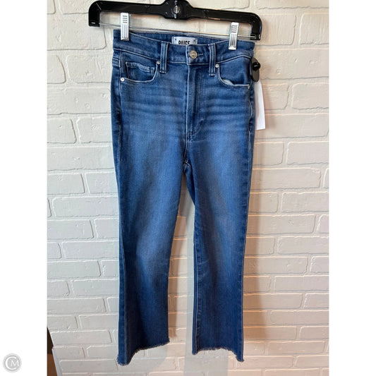 Jeans Boot Cut By Paige In Blue Denim, Size: 0
