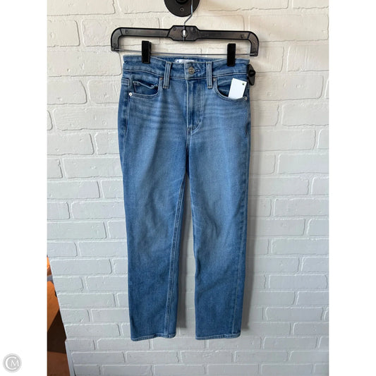 Jeans Straight By Paige In Blue Denim, Size: 0