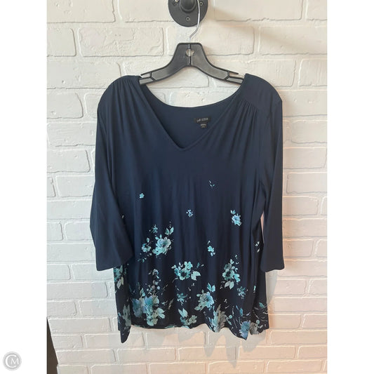 Top Long Sleeve By J. Jill In Blue, Size: Lp