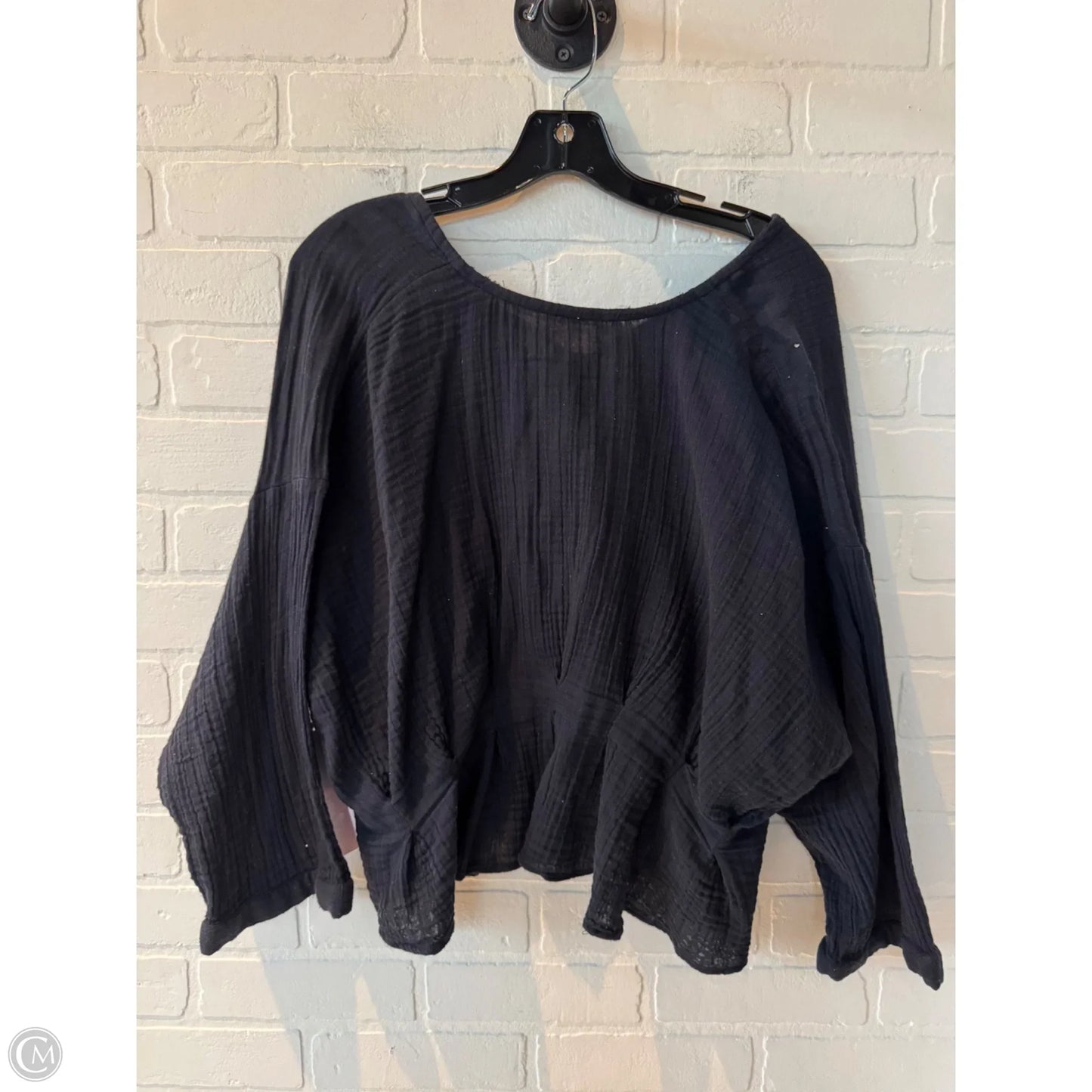 Top Long Sleeve By Free People In Navy, Size: S