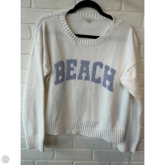 Sweater By Z Supply In Blue & White, Size: M