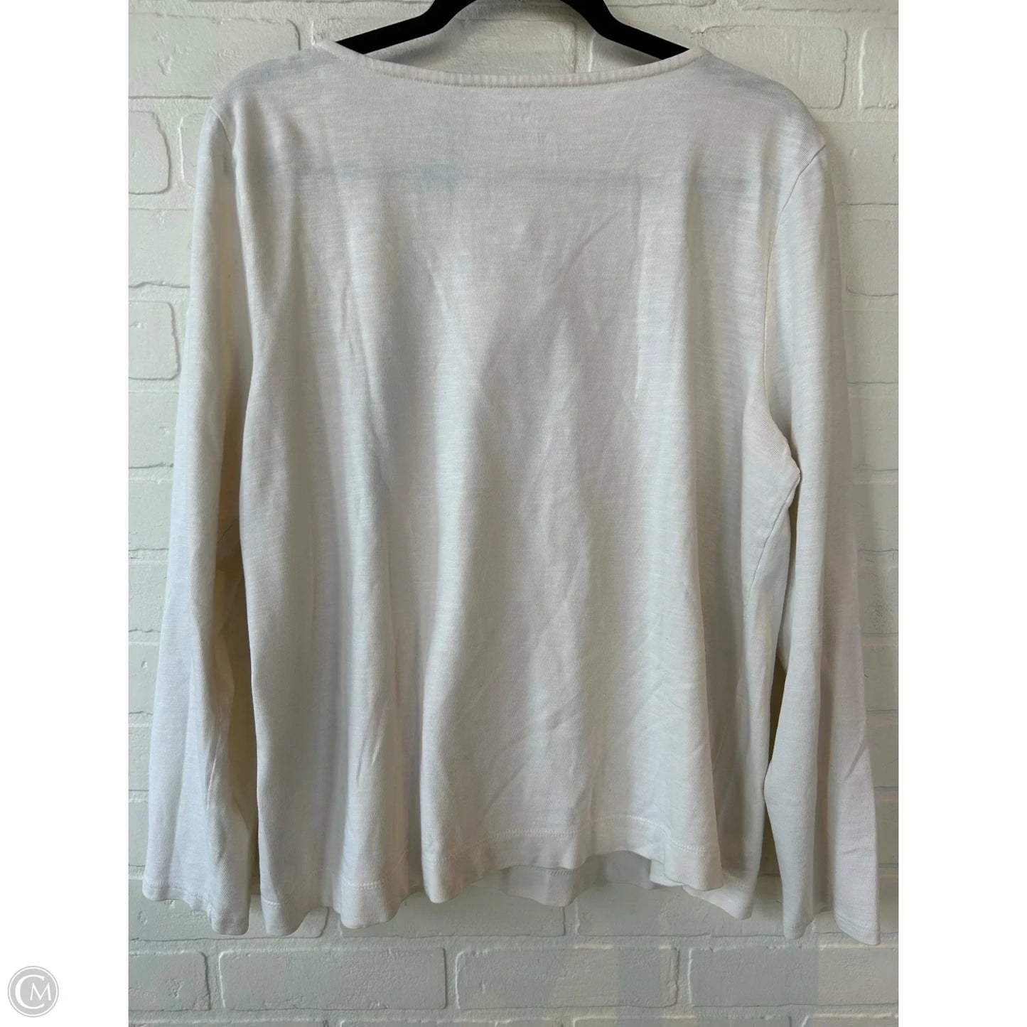 Top Long Sleeve By Talbots In Cream, Size: Xl