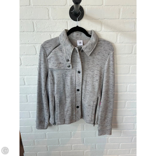 Jacket Shirt By Cabi In Grey, Size: M